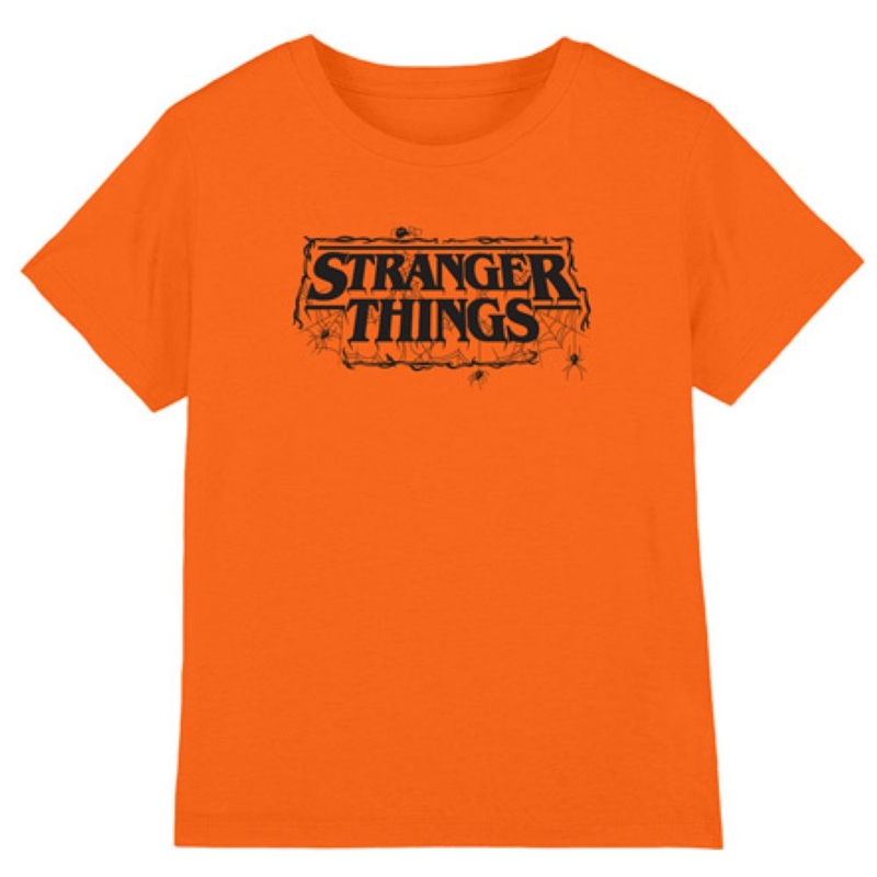 T-shirt maniche corte Bambino Stranger Things Spider Web Logo