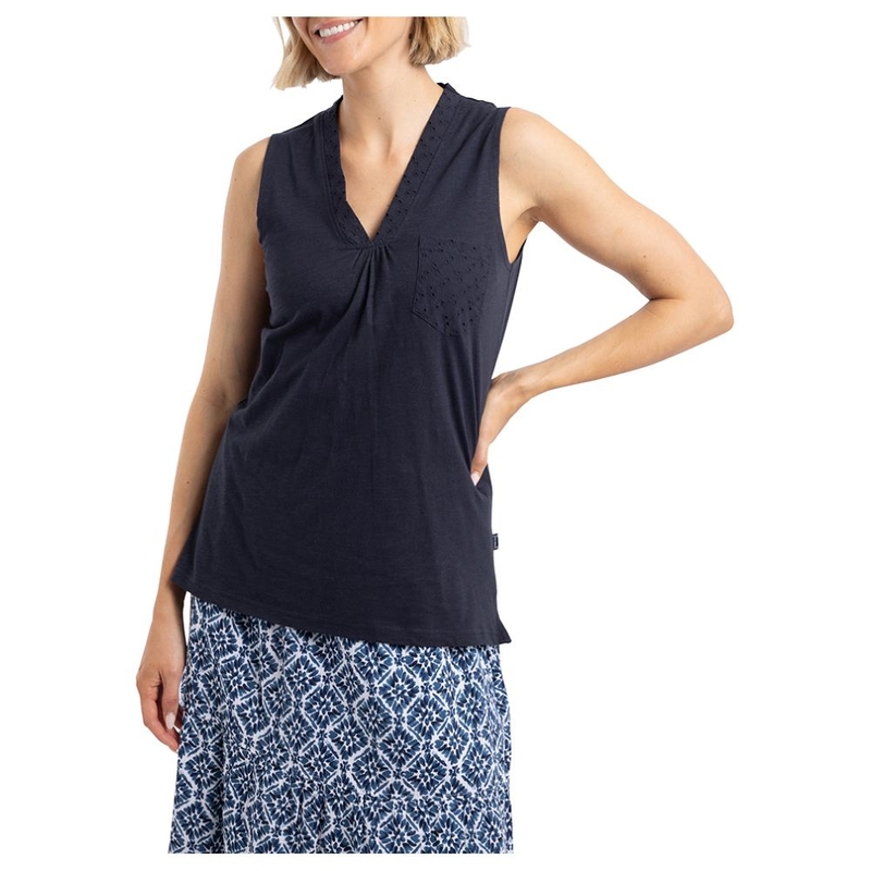 Giacca senza maniche Donna Ainey Broidery Pocket