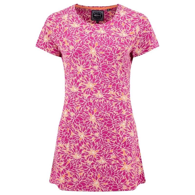 T-shirt maniche corte Donna Sidra Printed Jersey Slub Tunic