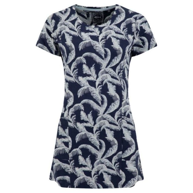 T-shirt maniche corte Donna Sidra Printed Jersey Slub Tunic
