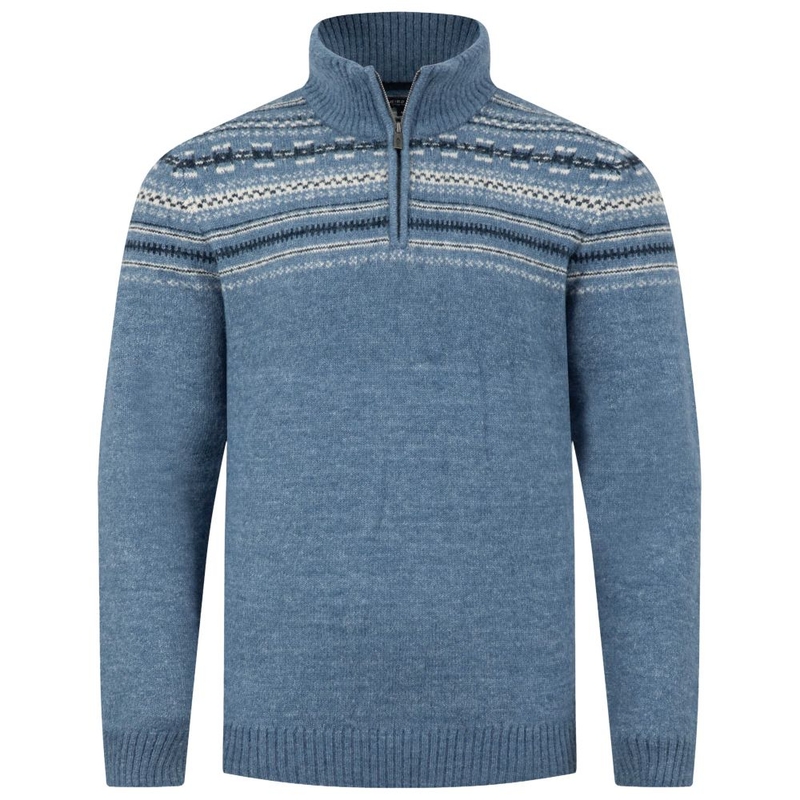 Maglione Uomo Larner 1/4 Zip Fair Isle