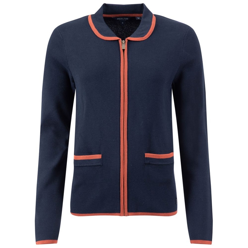 Cardigan Donna Jess Fine Knit Zip Through