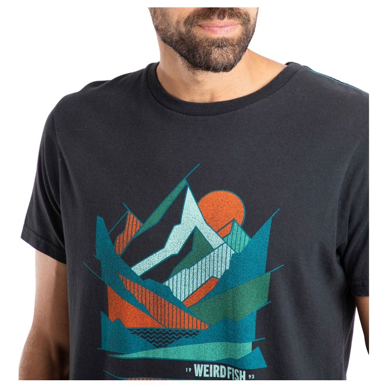 T-shirt maniche corte Uomo Aspect Mountains Front Print Graphic