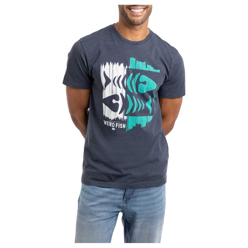 T-shirt maniche corte Uomo Double Fish Front Print Graphic
