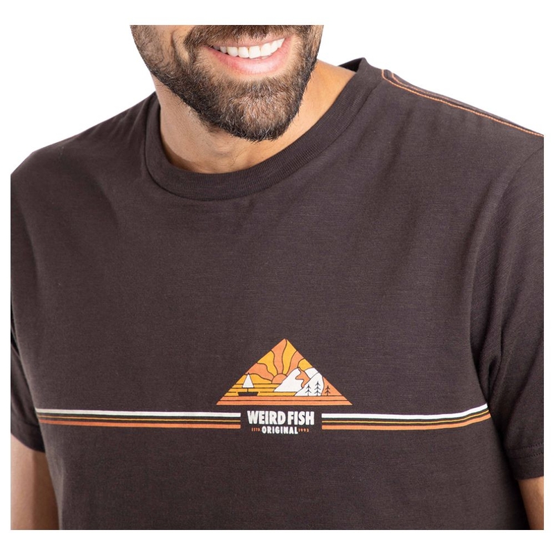 T-shirt maniche corte Uomo Pyramid Vista Chest Stripe Graphic