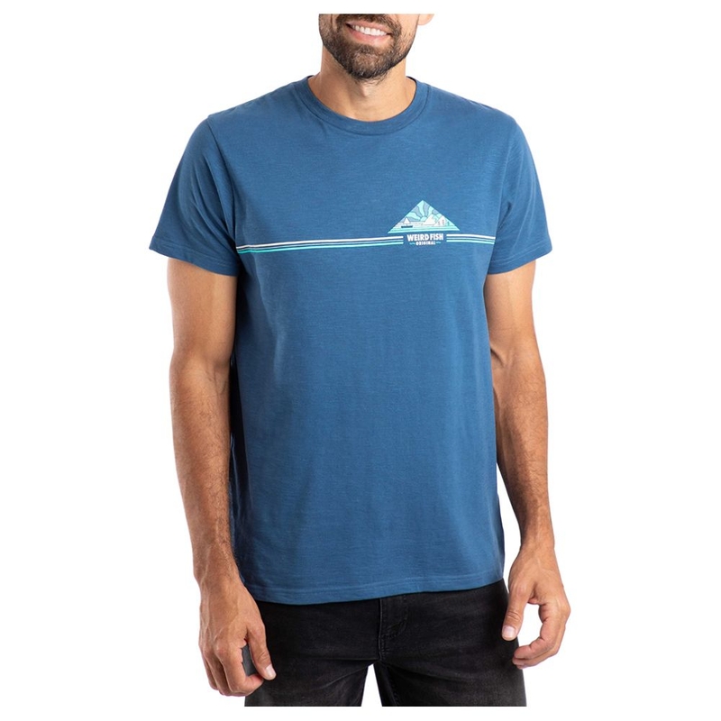 T-shirt maniche corte Uomo Pyramid Vista Chest Stripe Graphic