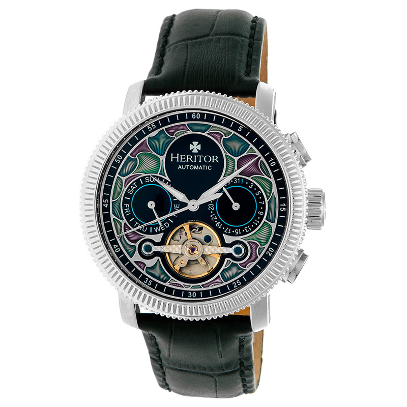 Orologio Uomo Aura Semi-Skeleton Leather Band