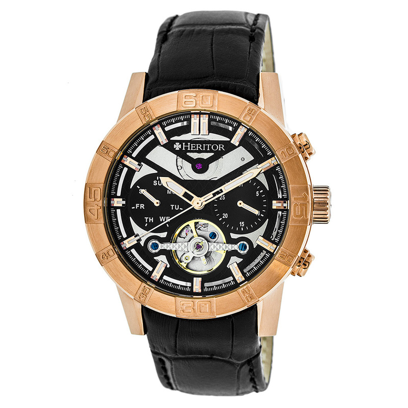Orologio Uomo Hannibal Semi-Skeleton Leather Band