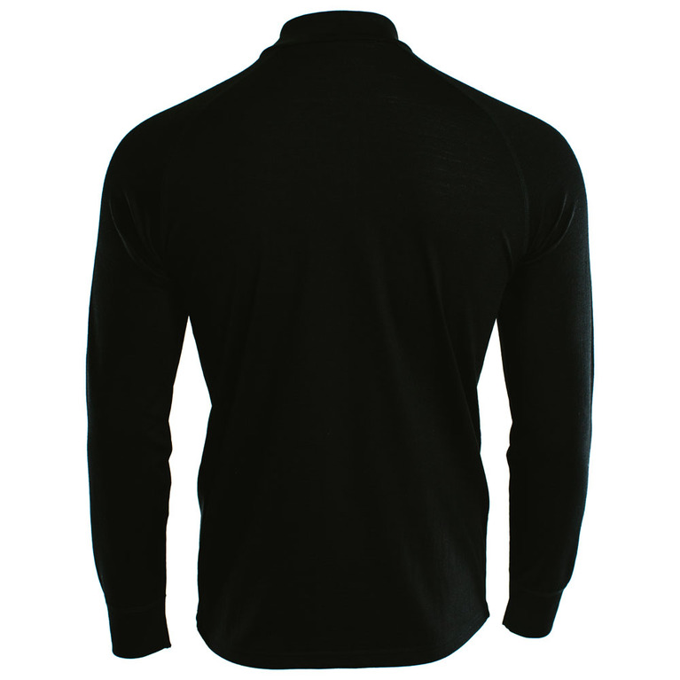 Isobaa Mens Merino 200 Long Sleeve Zip Neck (Black) | Sportpursuit.com