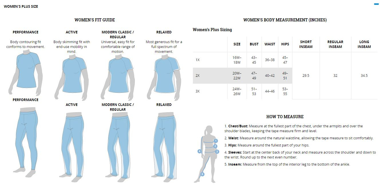 Columbia Womens Shorts Size Chart