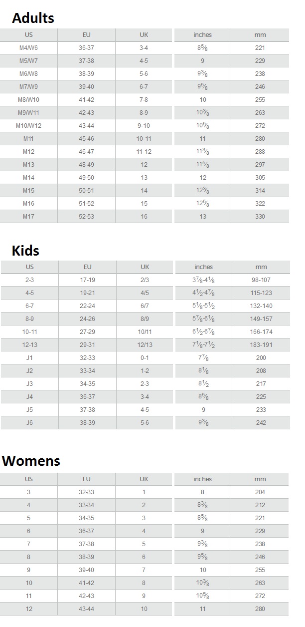 Crocs Size Guide