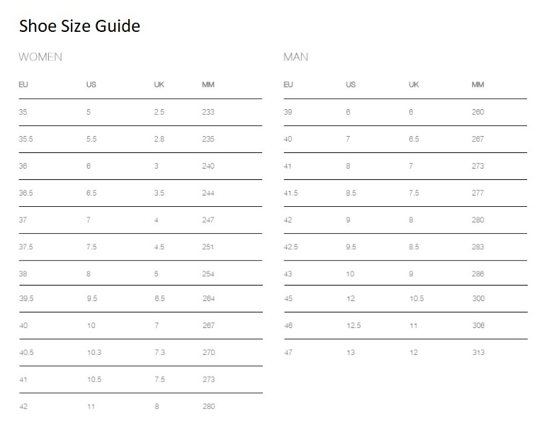 Geox Size Guide