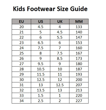 Kefas Size Guide