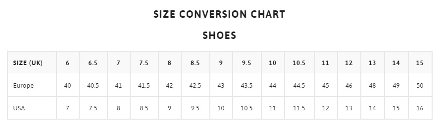 Lambretta Size Chart