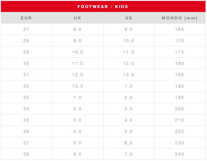 Mammut Size Chart Uk