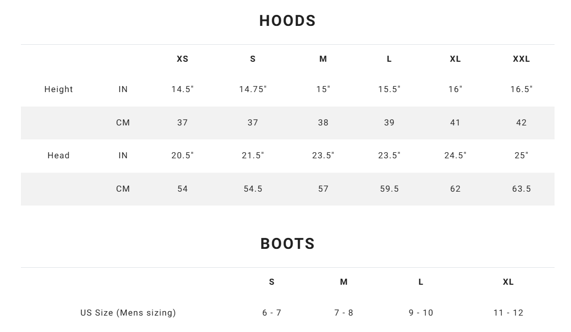 Billabong Size Guide