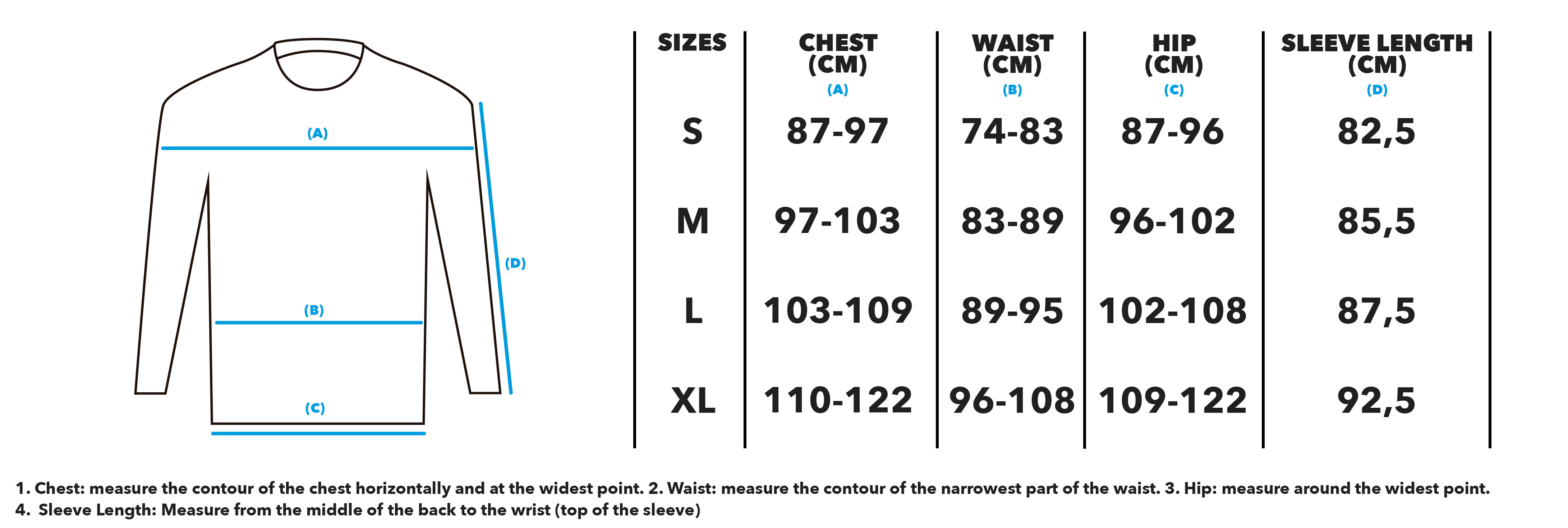 Blueball Sport Size Guide