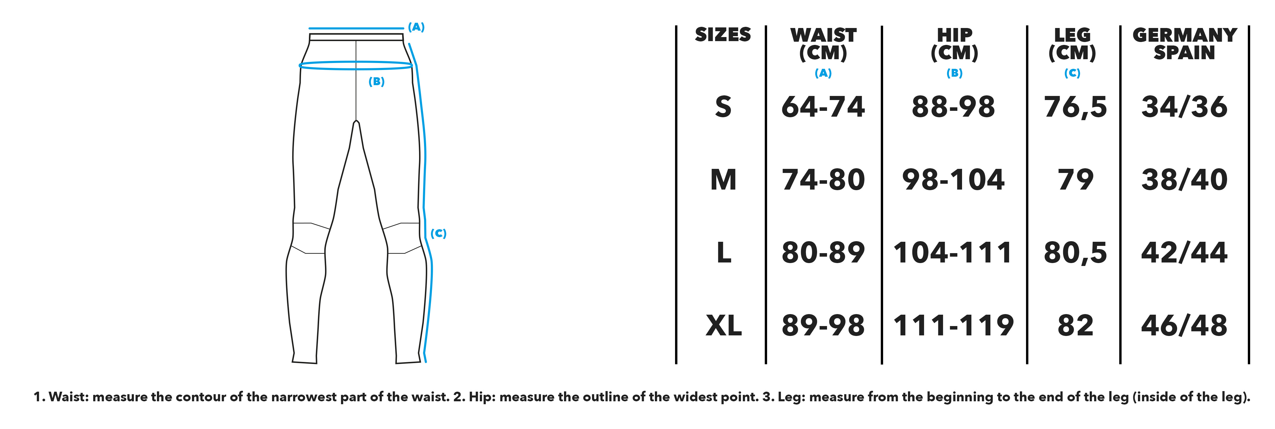 Blueball Sport Size Guide