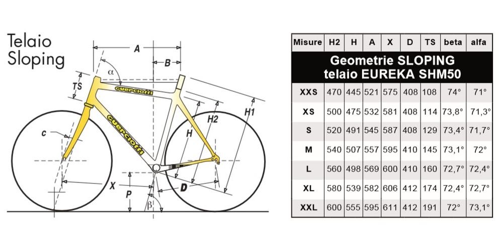 Guerciotti Size Guide