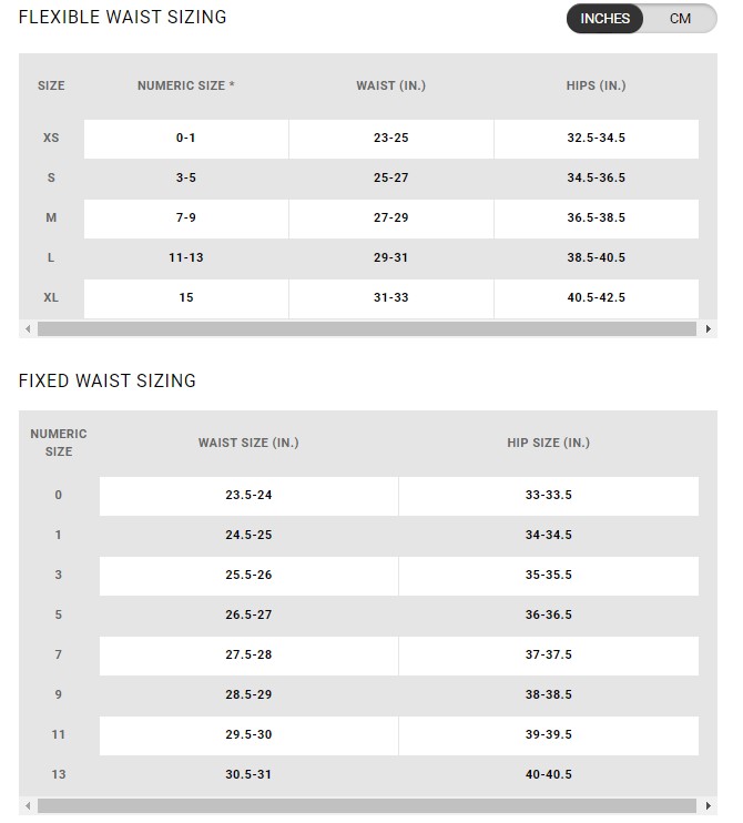 Hurley Size Guide