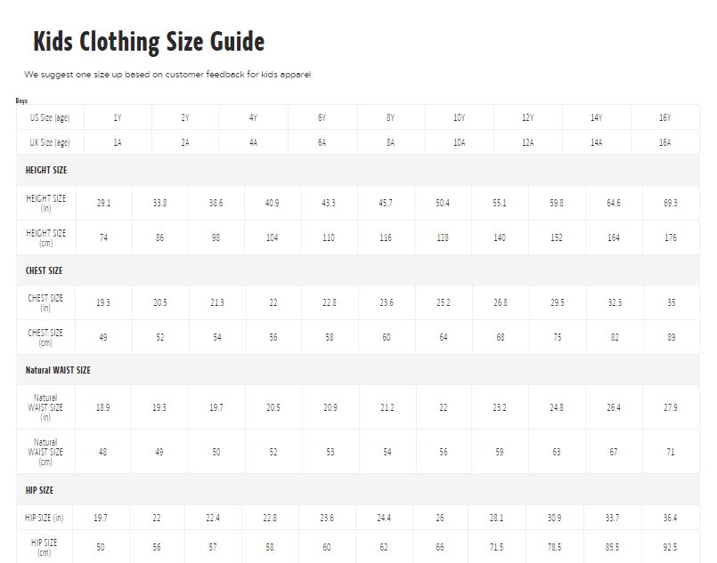 Lacoste Size Guide