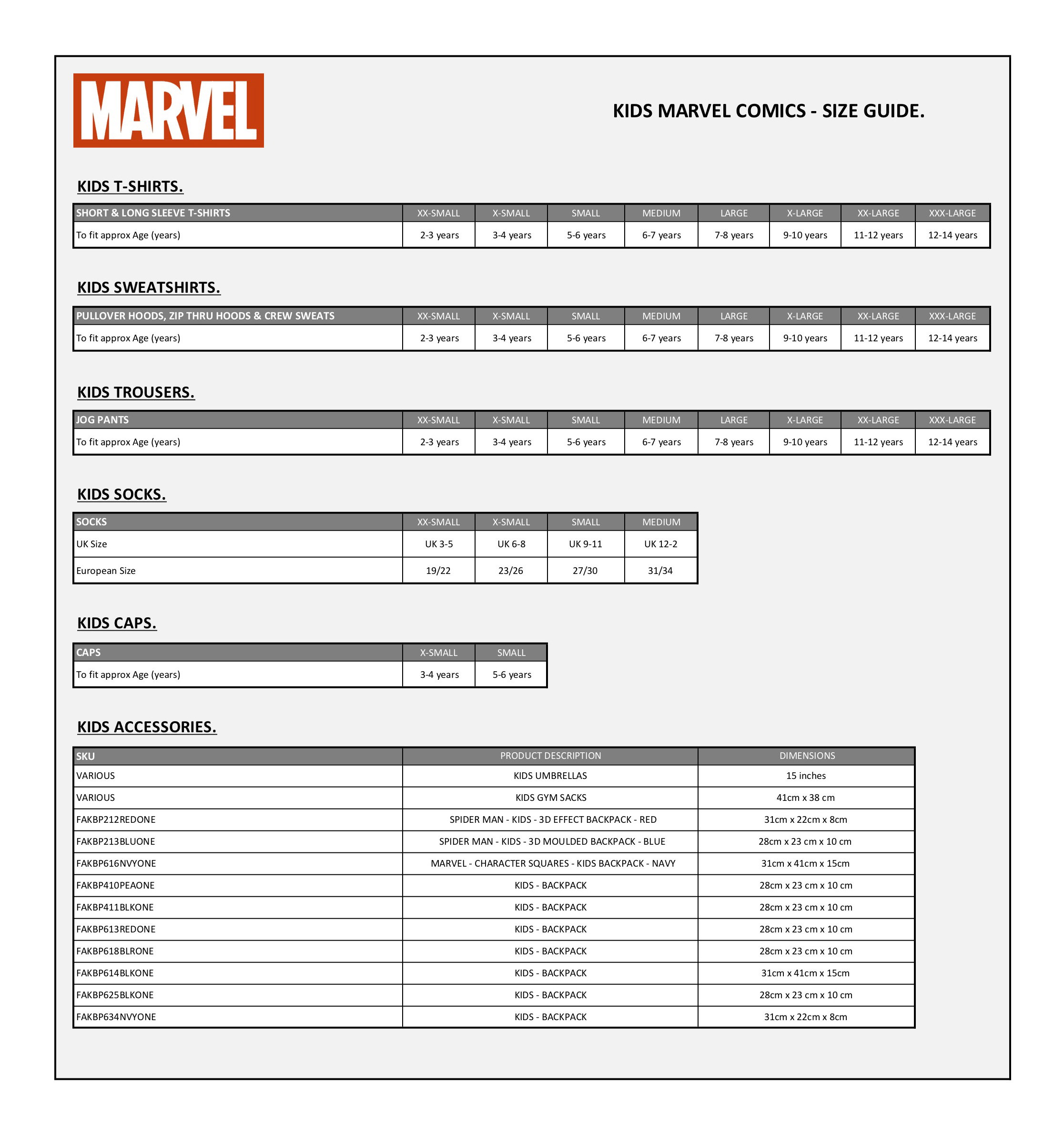 Marvel Size Chart Marvel Universe Characters Marvel M