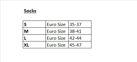 Milo Size Guide