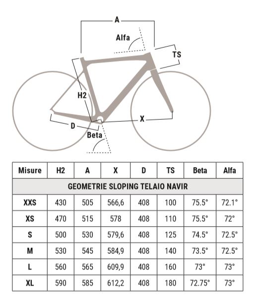 Guerciotti Size Guide