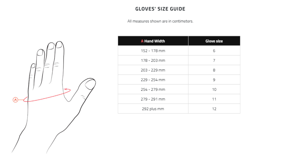 OneWay Size Guide