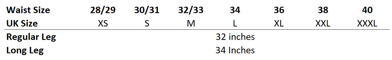 Pepe Jeans Size Guide