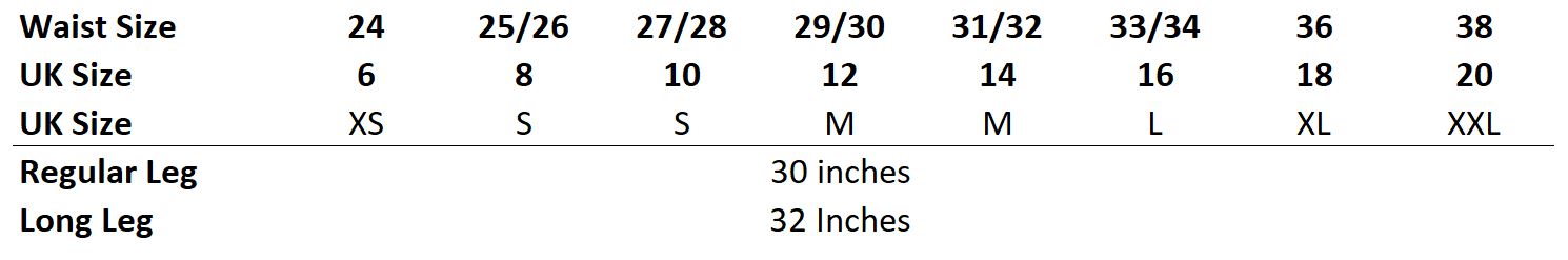 Pepe Jeans Size Guide