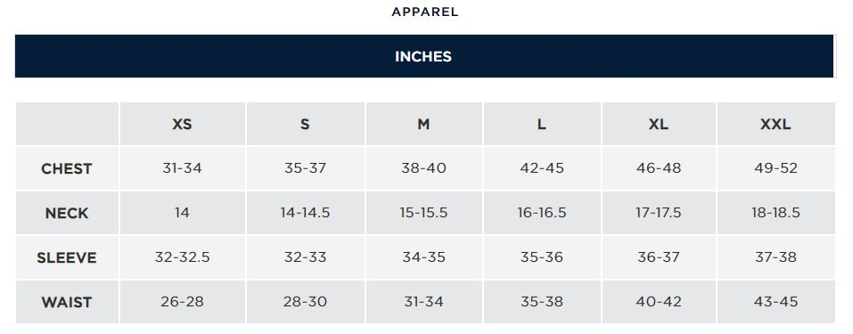 Polo Ralph Lauren Shirt Size Chart
