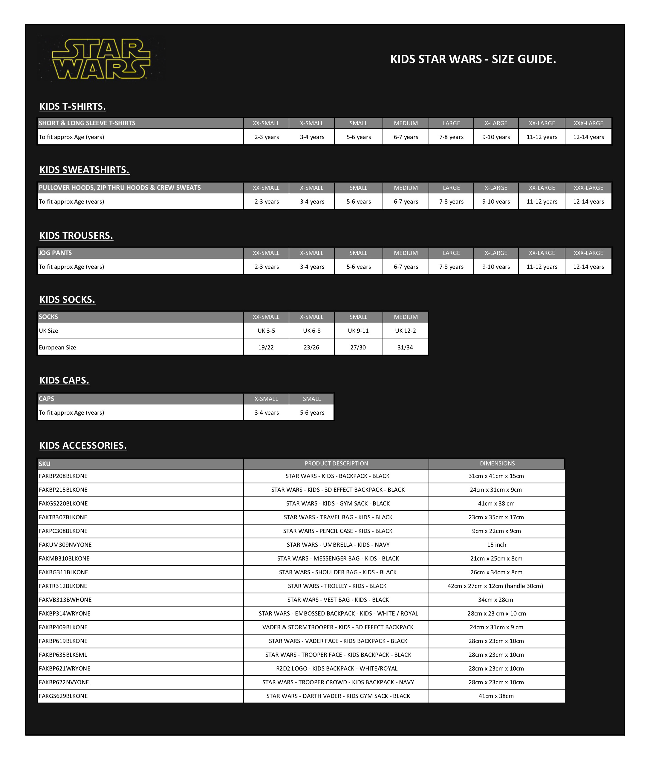 Kith tee size clearance chart