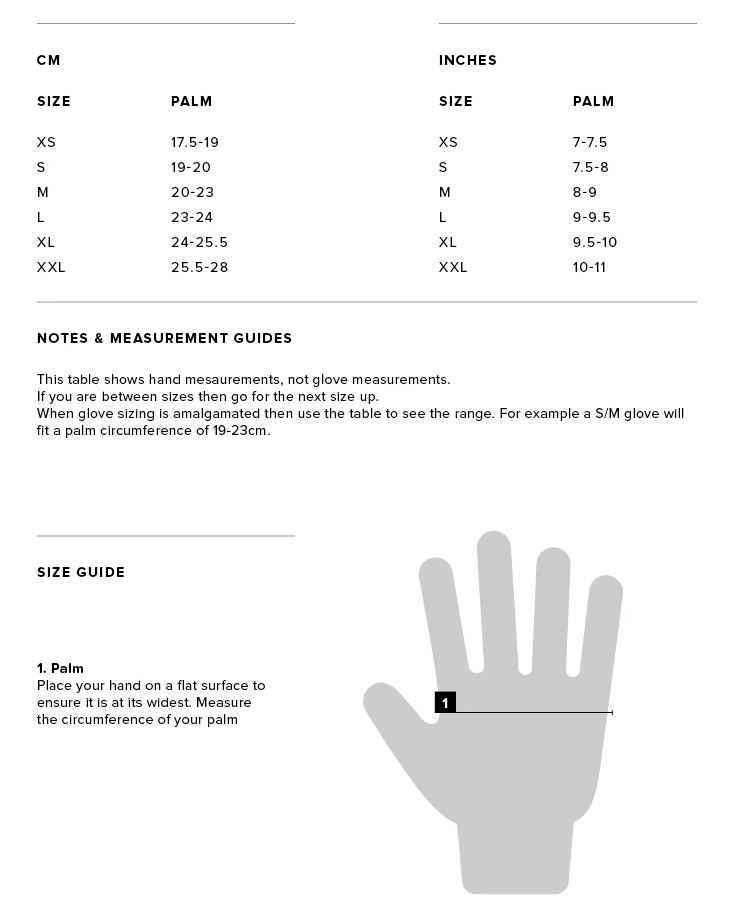 Sub Sports Size Guide