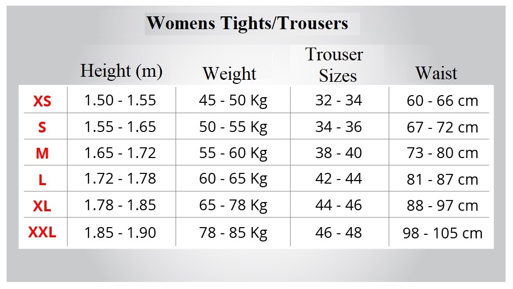 WINGS Clothing Size Guide  Size Guide for All Products Wings