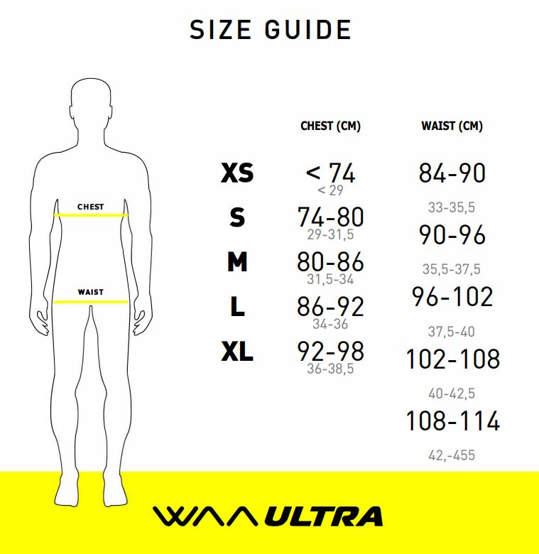 WAA Ultra Size Guide