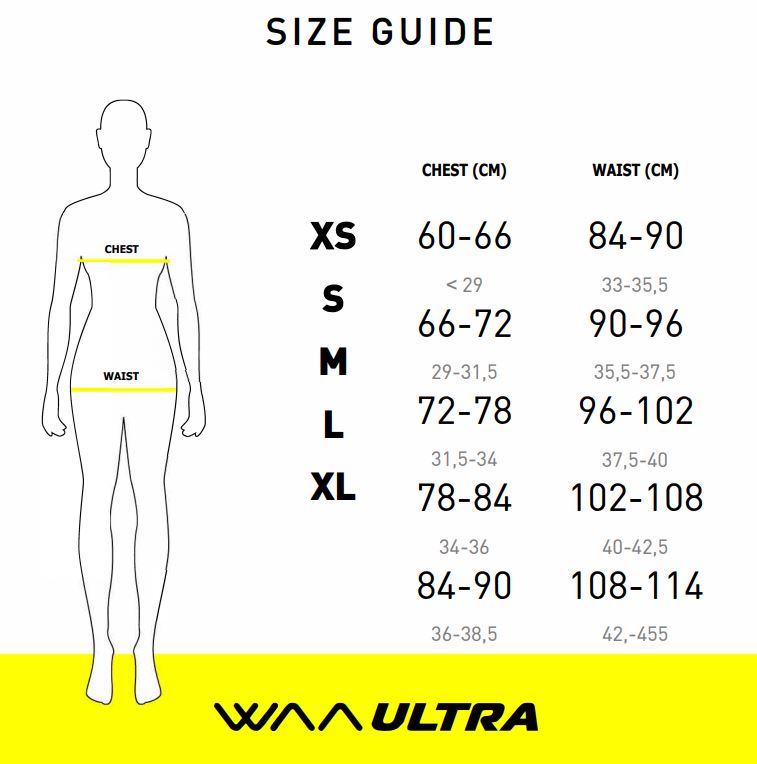 WAA Ultra Size Guide