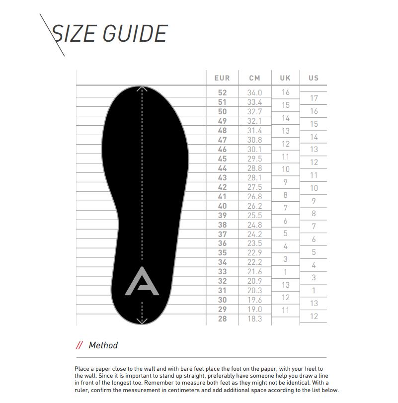 Alfa Size Guide