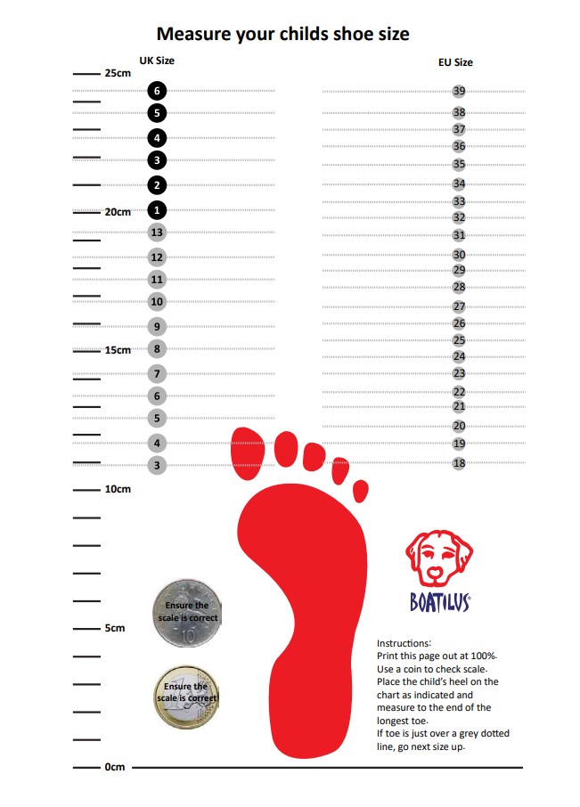 Boatilus Size Guide