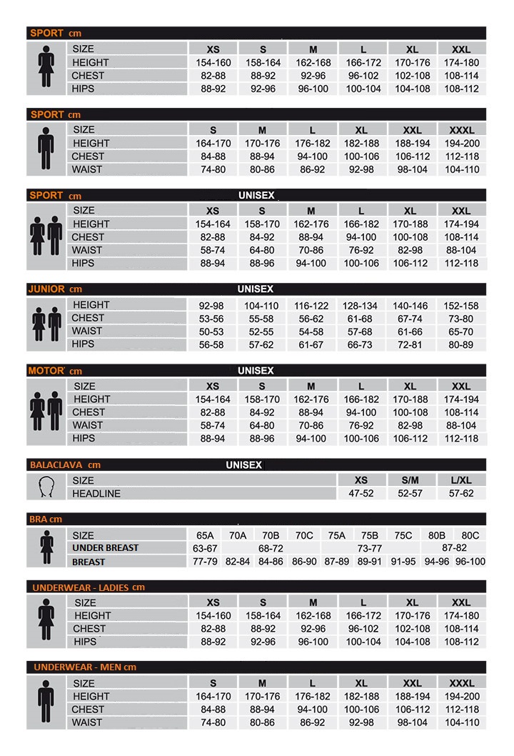 Brubeck Size Guide