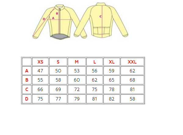 basso palta size guide