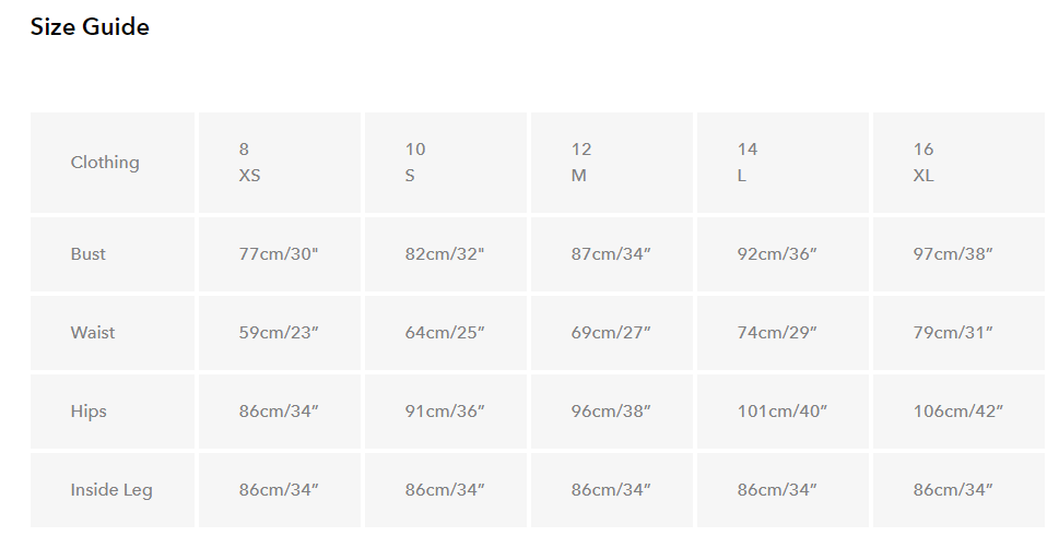 Boudavida Size Guide