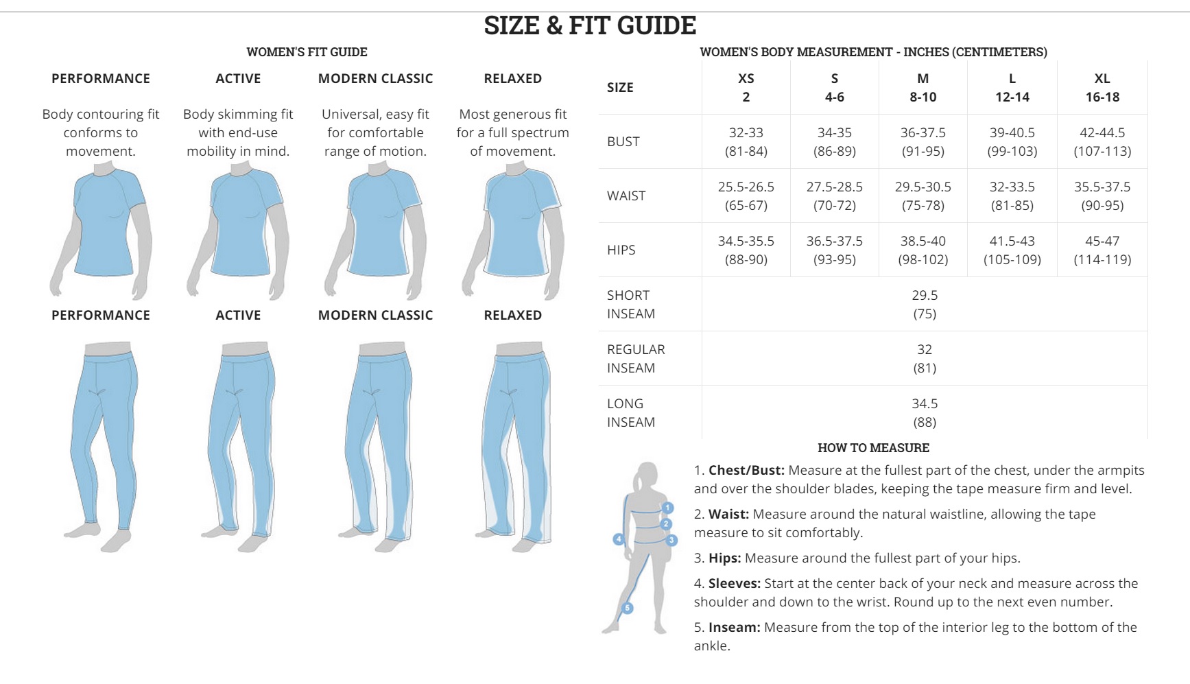 Columbia Xs Size Chart