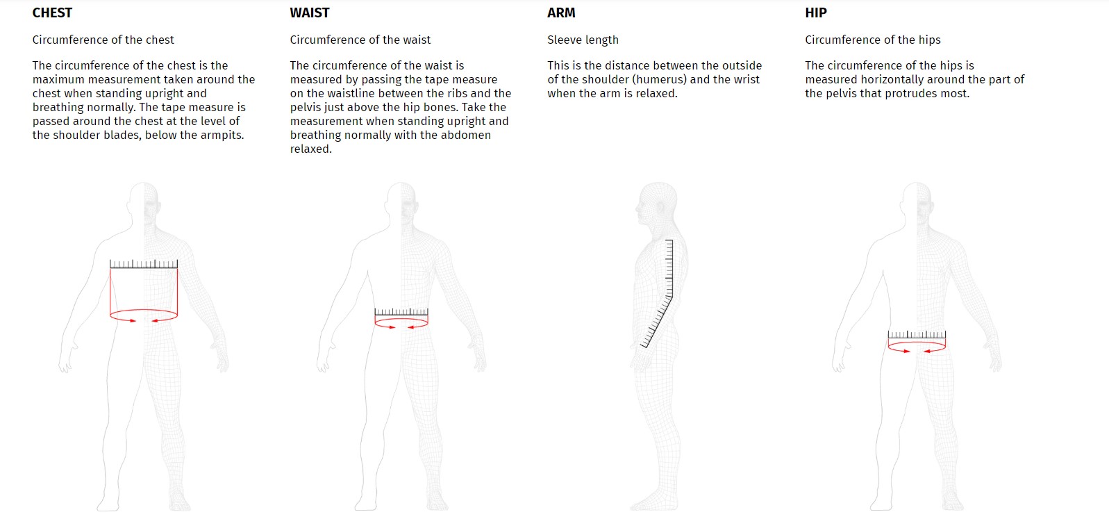 dainese-size-guide