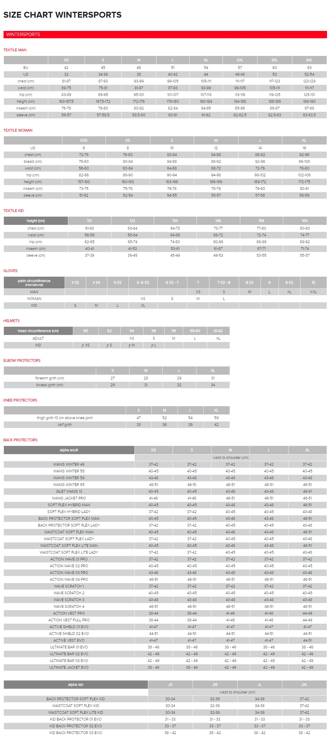 Dainese Size Chart Boots