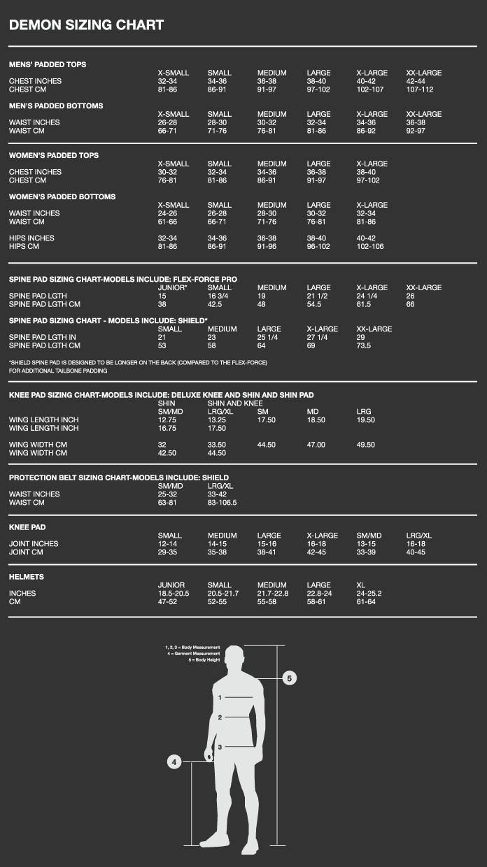 Demon Size Guide