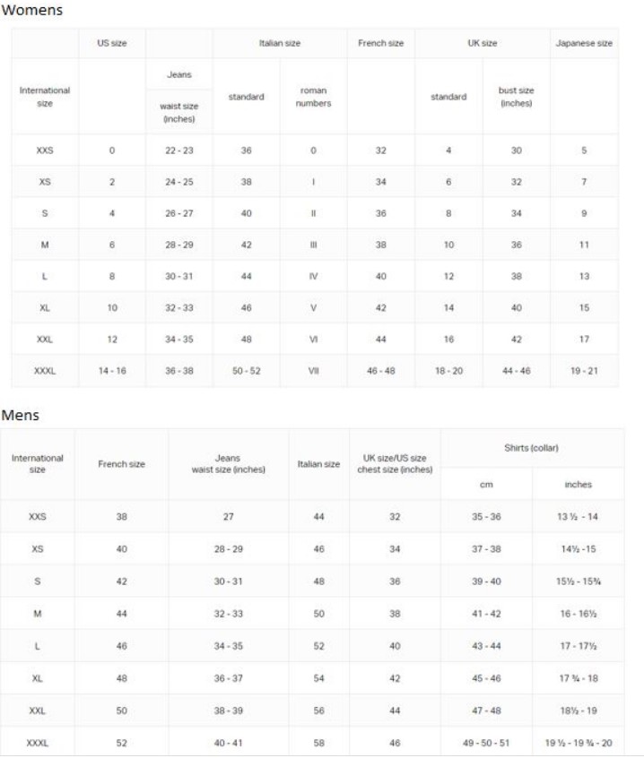 Introducir 76+ imagen armani exchange men's size chart - Abzlocal.mx