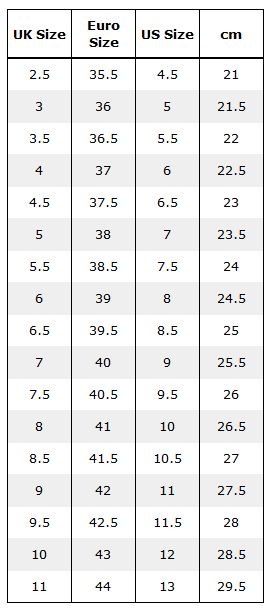 Superlite Size Guide