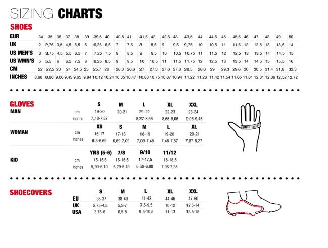 northwave shoe size guide