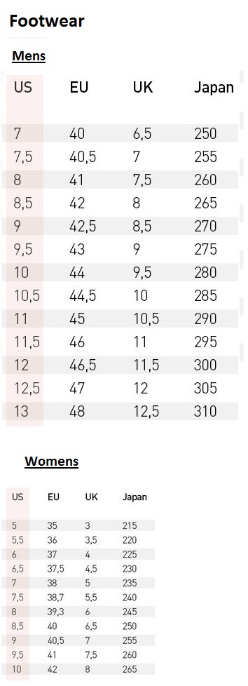 Helly Hansen Size Chart Women S